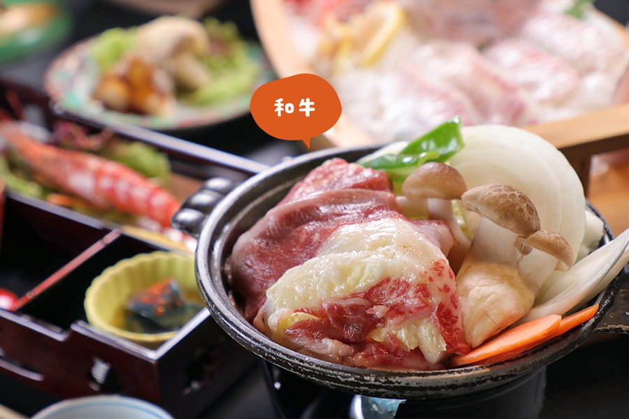 日乃出御膳とあわびor和牛